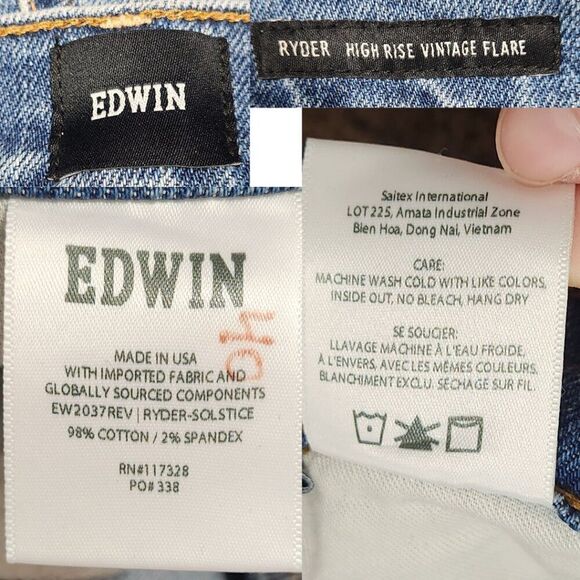 Edwin Ryder High Rise Vintage Flare Jeans Size 29 - Picture 9 of 15